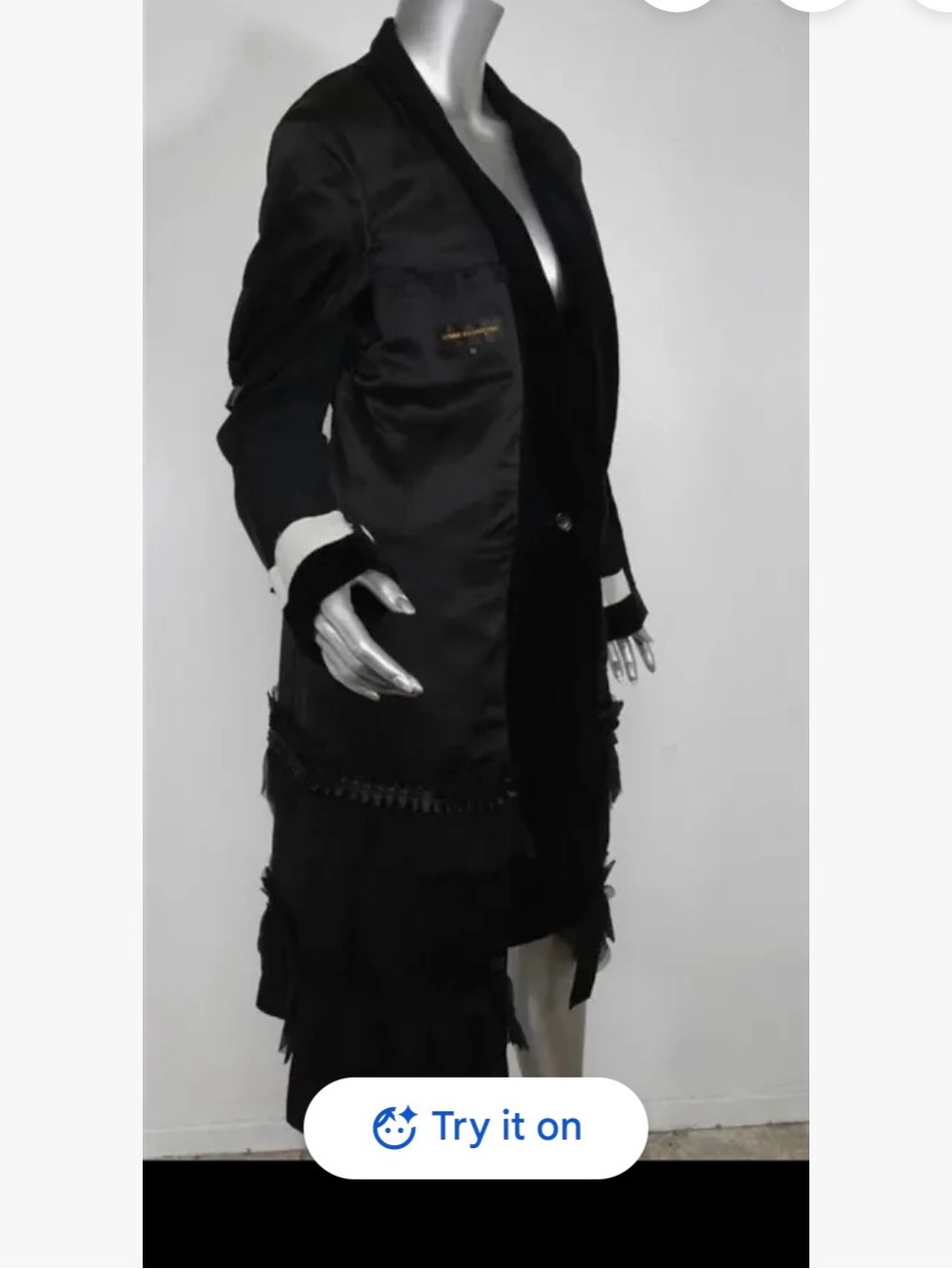 Comme des Garcons Black Jacket with Gold Logo Tag - Picture 2 of 13